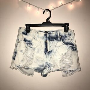 Forever21 Bleach-washed High Wasted Shorts